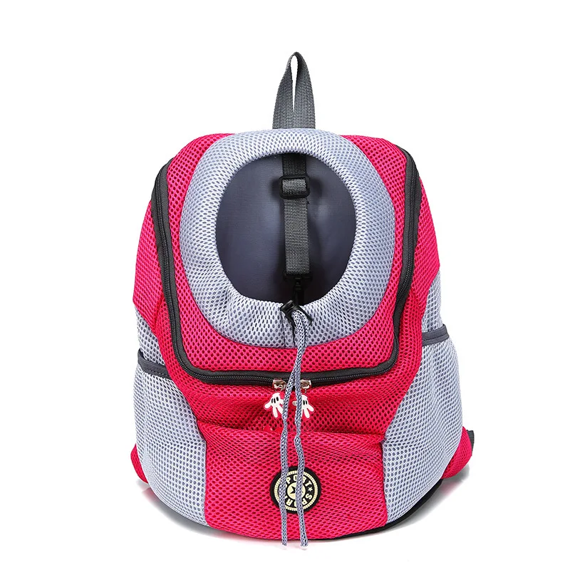 Nowość podwójny plecak przenośny plecak podróżny na świeże powietrze dla zwierząt domowych torba do noszenia psa Pet Dog torba z przodu Mesh Backpack Head