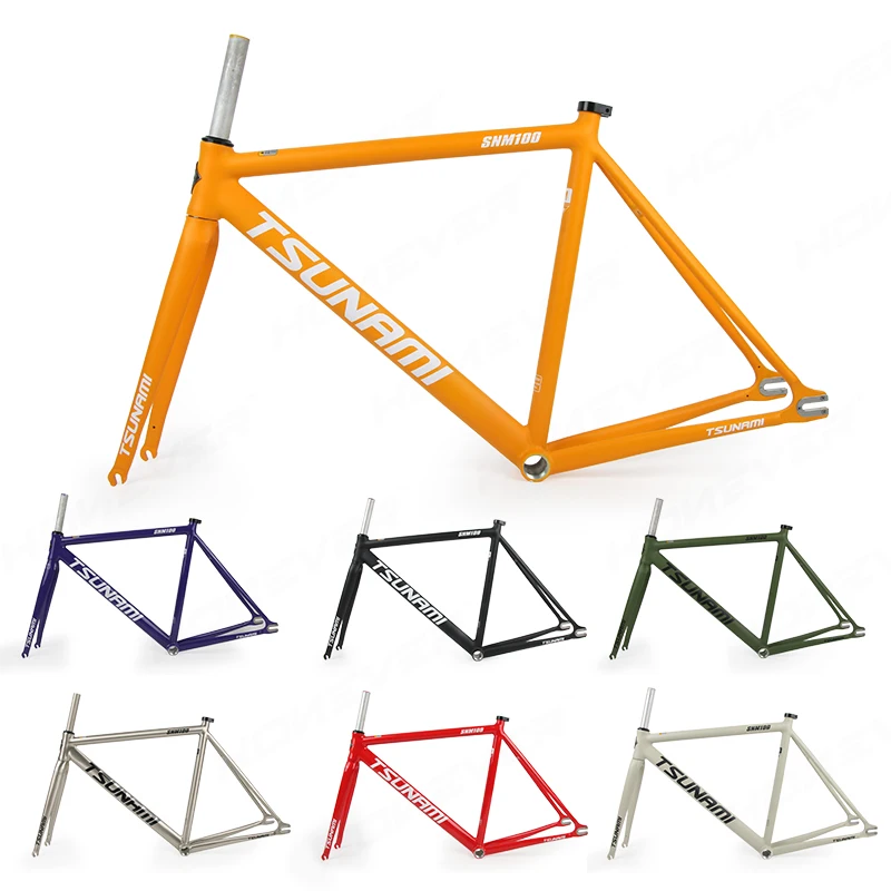 TSUNAMI SNM100 Bike Frame Aluminum Alloy Fixed Gear Frameset Bicycle Frame Fixie Cycling Parts  49cm 52cm 55cm 58cm