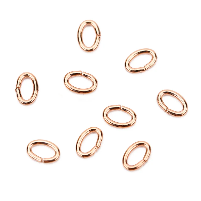 100pcs Oval Strong Stainless Steel Split Jump Rings 3*4/4*6/6*8m Necklace Connectors For Diy Jewelry Making Bracelet Accessories