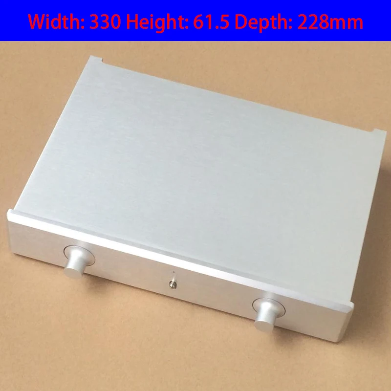 

KYYSLB 330*61.5*228mm Preamp Amp DAC All Aluminum Amplitier Chassis CNC BZ3306 Box House DIY Enclosure Amplifier Case Shell