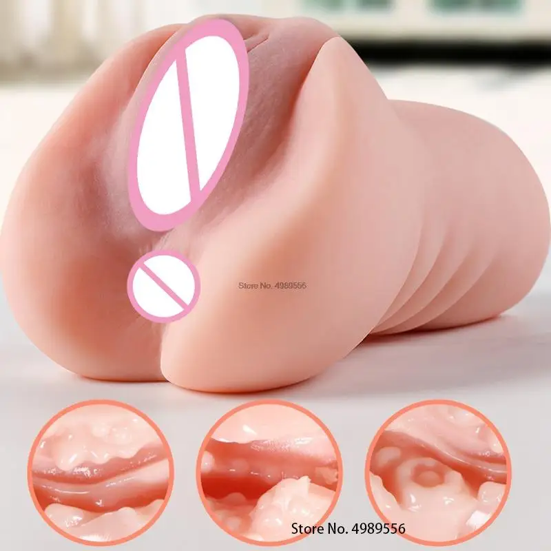 Realistic Vagina Sucking Masturbator Artificial Vagina Fake Sex Doll Anal Silicone Soft Tight Pussy Erotic Toy Male Masturbator