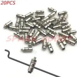 Connecteurs de tige de poussée en métal, butée de liaison, ajusteur rapide, positionneur, servo connecteur pour bricolage, partie de bateaux RC, 20 pièces, 1.3mm, 1.8mm, 2.1mm