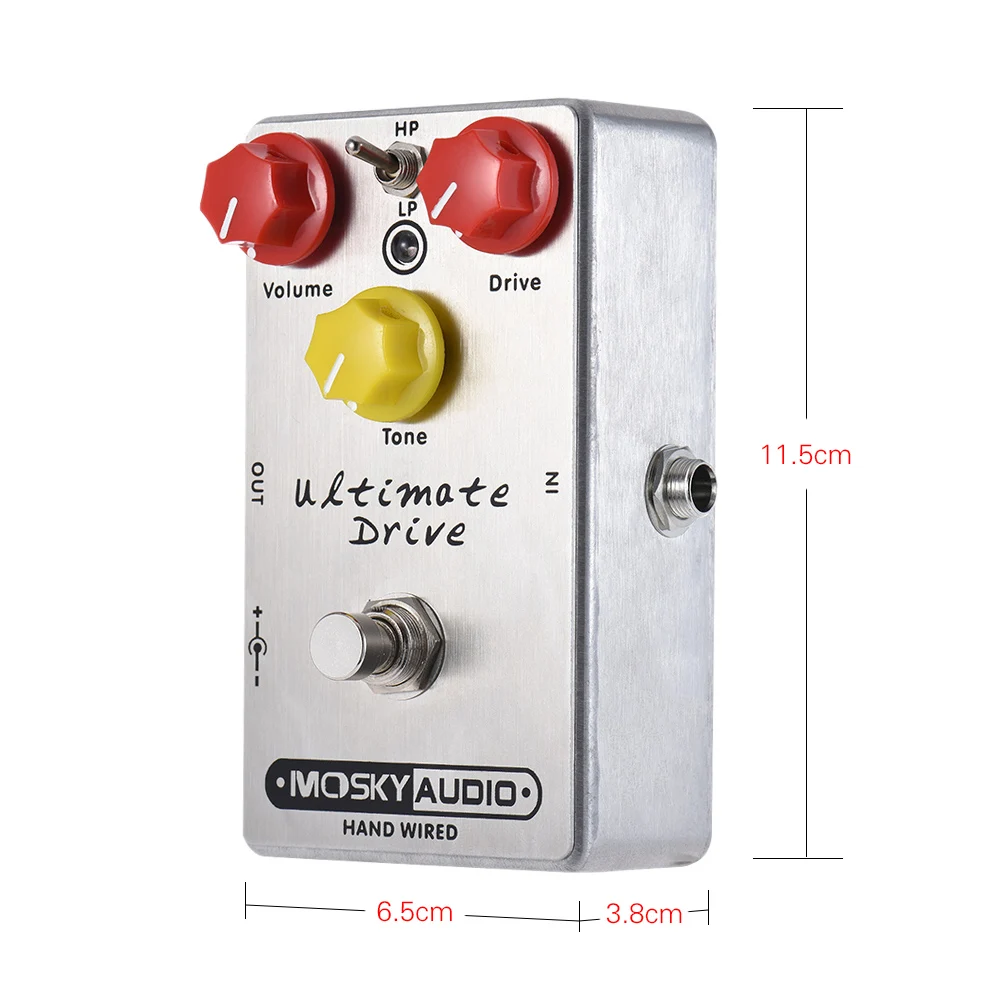 Mosky Guitar Effect Pedal Ultimate Drive Overdrive Guitar Bass True Bypass Handmade Sound Mixer Music Instruments Effector