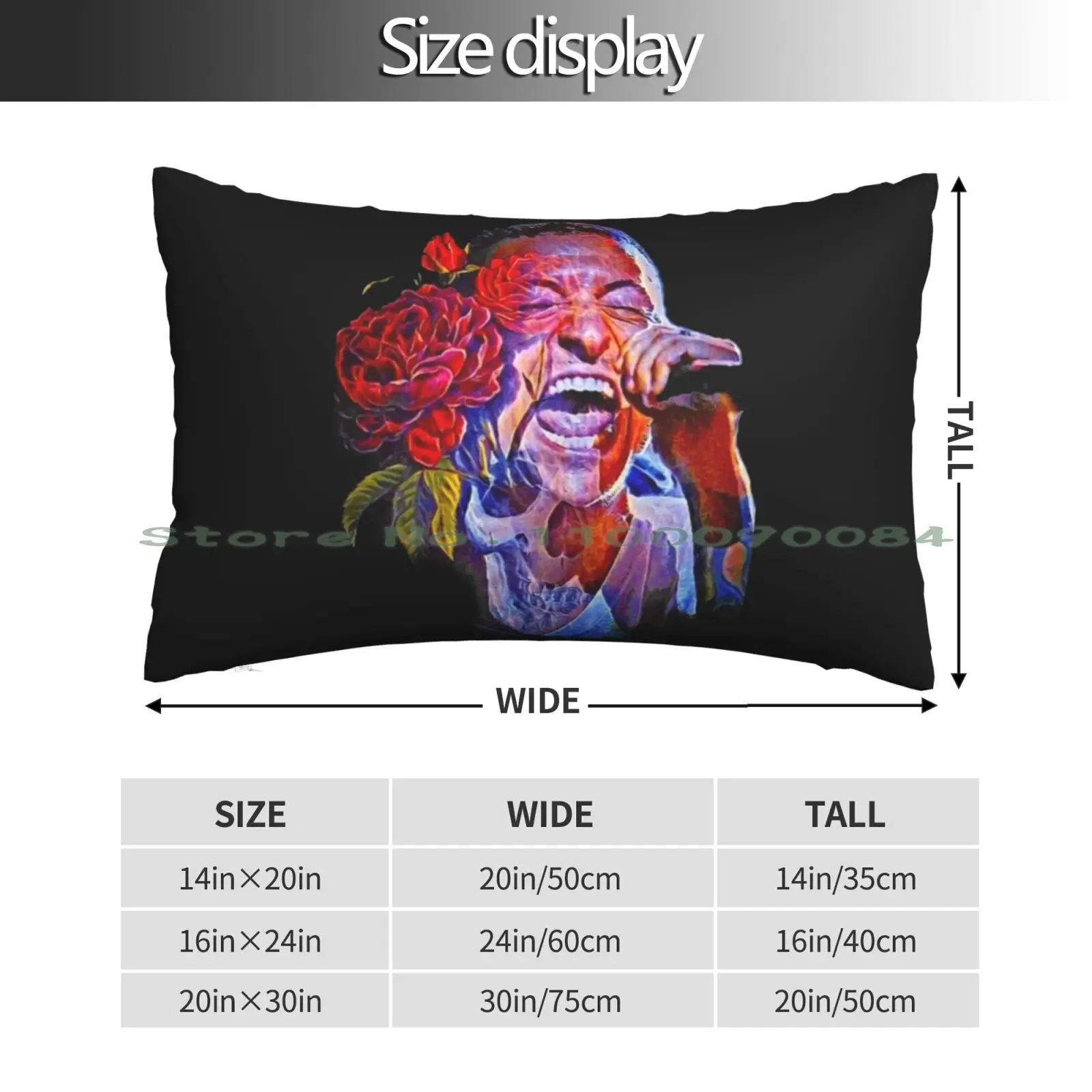 Chester With Rose Flowers Pillow Case 20x30 50*75 Sofa Bedroom Shippuden Long Rectangle Pillowcover Home Outdoor Cushion Decor