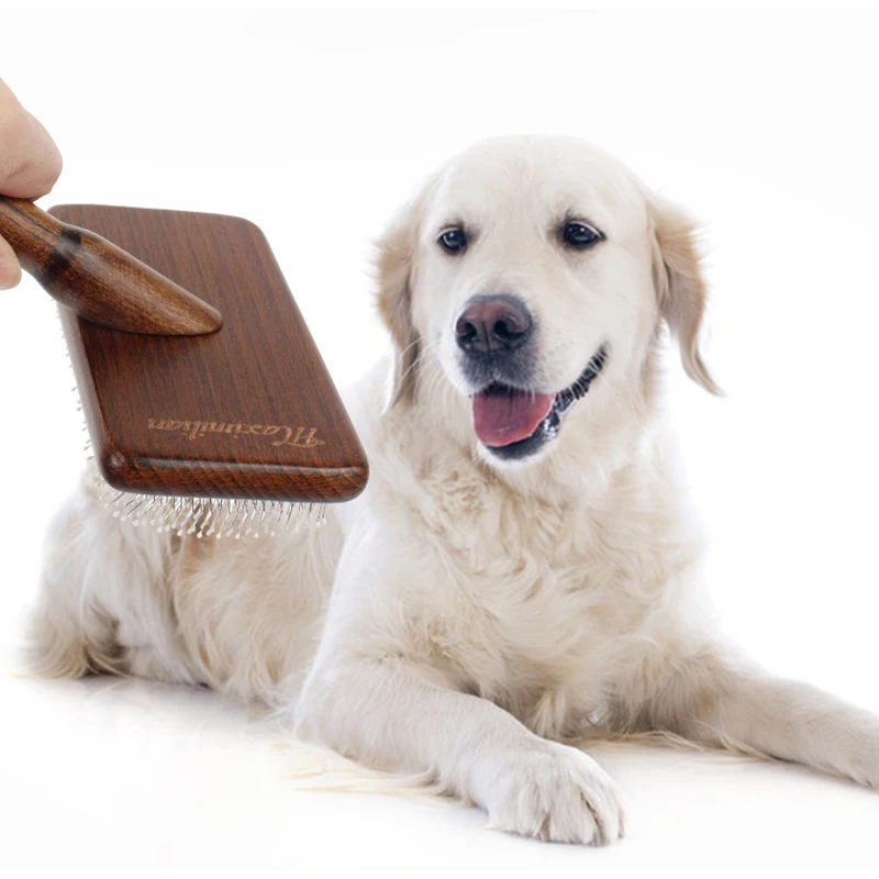 Dogs Hair Remover Brush Pet Cat Grooming Tool Brush Wood Puppy Big Dog Combs Pet Flea Comb Dog Shedding Comb Cleaning Supplies