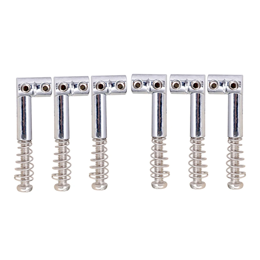 6pcs Alloy Bridge Saddles for TL Style Electric Guitar DIY Parts 3L3R Silver