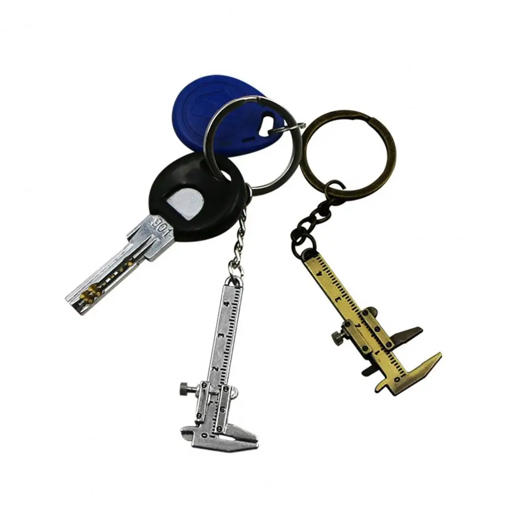 Mini Measuring Tool Pendant Key Ring Caliper Slide Ruler Keychain Car Key Chain Handbag Jewelry Ruler