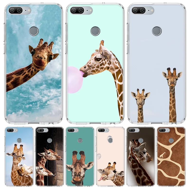 Giraffes Cute Animal Soft Phone Case For Huawei Honor 10 Lite 9 20 8S 8X 9X Y5 Y6 Y7 Y9S P Smart Z 2019 7A 7X 8A Pro Coque Cover