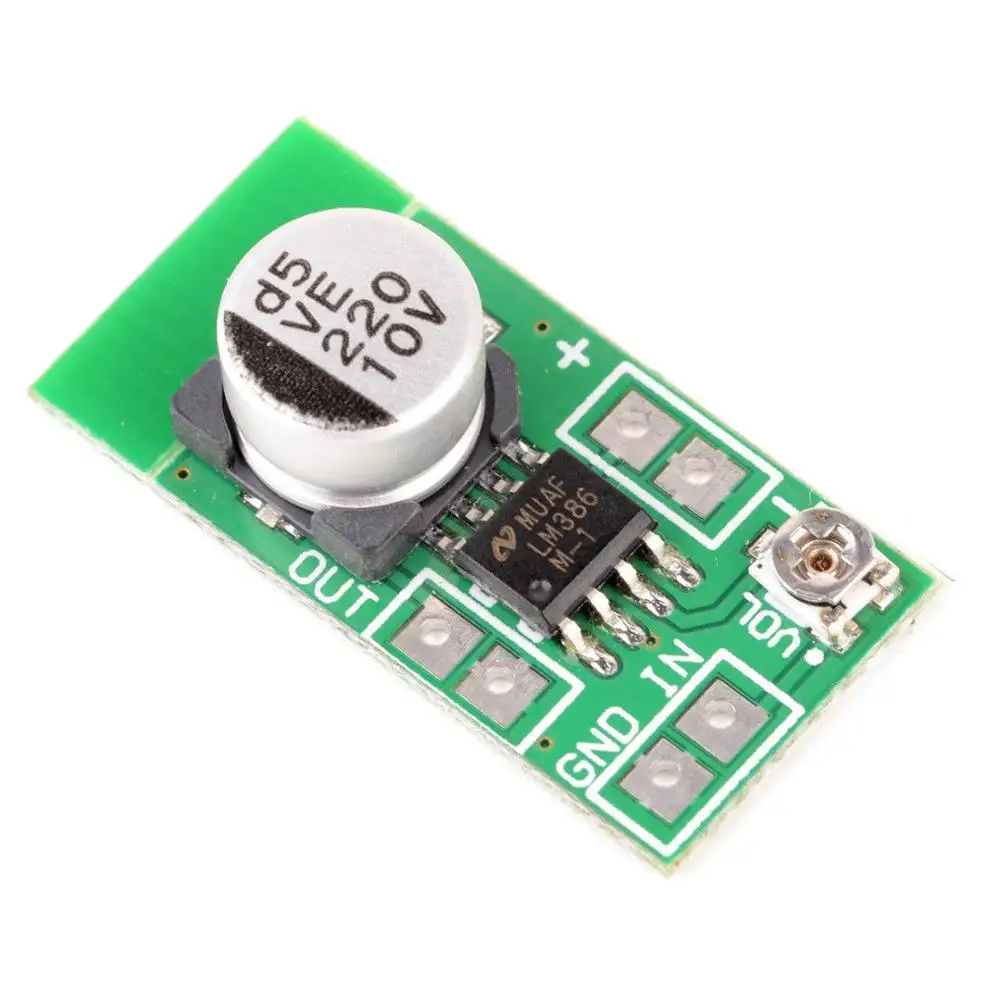 Adjustable Mini LM386 DC 3.8V-12V 150mA 5V  Audio Power Amplifier Board Micro Amp Module Max 750mW high Impedance Voice AMP