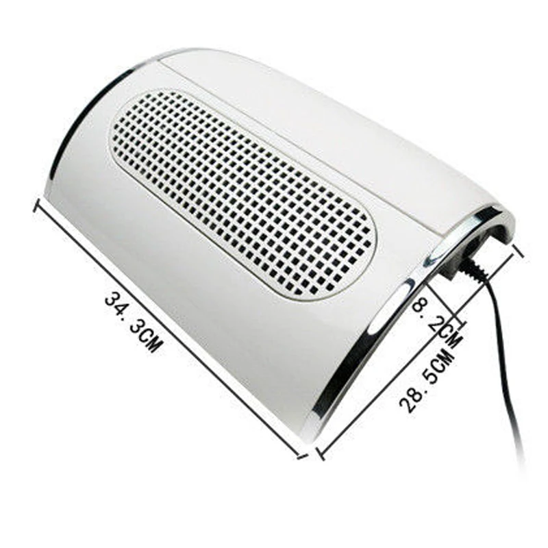 Мощная машина для пыли для ногтей, пылесос для дизайна ногтей, 40 Вт, удаление пыли и полировка ногтей, три вентилятора с фильтром, мешок для пыли