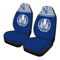 2Pcs Car Seat Protector Anti-Dirty Cover for Front Auto Place Polynesia Print Driver Seat Case Petproof Sheet