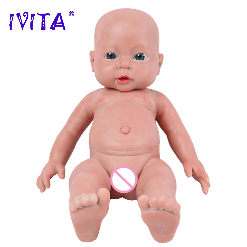 IVITA-Boneca Reborn Full Silicone para Crianças, Brinquedos Realistas, Recém-nascido 100% Realistas, Viva, Presente de Natal, WB1503, 41cm, 2000g