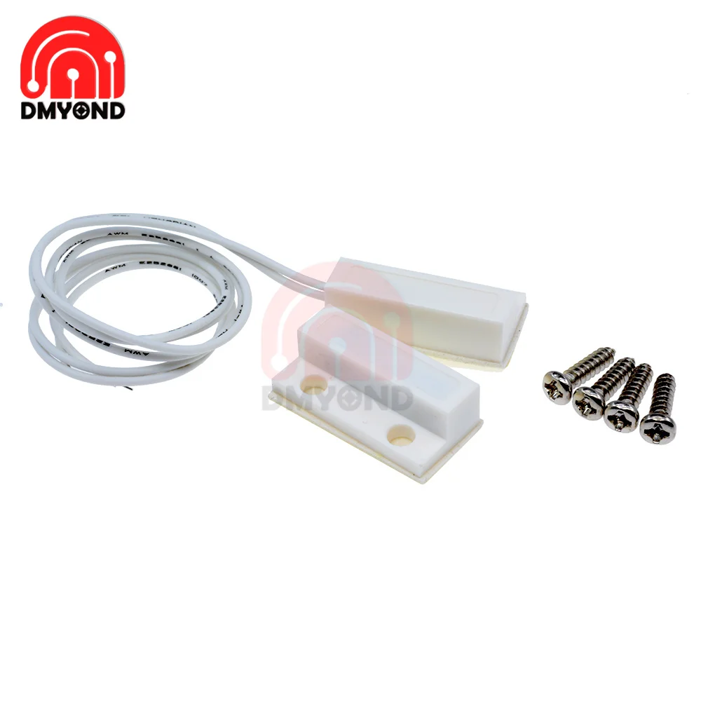 

MC-38A Wired Gate Magnetism Sensor Detector Magnetic Switch Normally Closed Normally Open NC/NO for Home Security Alarm System