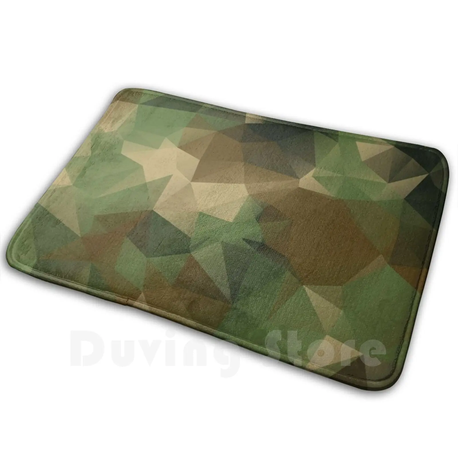 Polygon Camouflage Soft Non-Slip Mat Rug 1605 Carpet Cushion Polygon Camouflage Camo Low Poly Abstract Camo Pattern