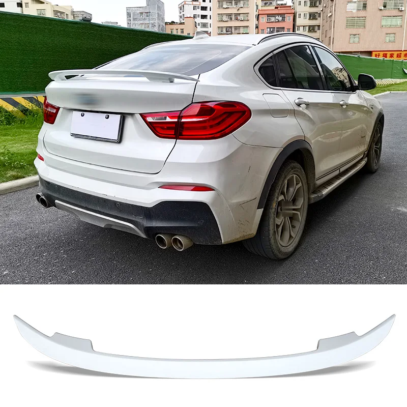 Trunk Spoiler Forged Texture Type MT Car Rear Trunk Wing ABS material Refit Accessories Spoiler For BMW X4 F26 G02 2014 - 2021