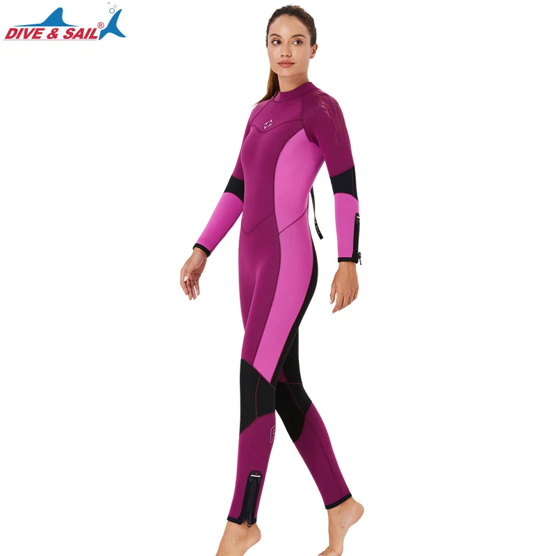 Neoprene Full Body Diving Suit for Men and Women, Ultra Stretch, 5mm, Warm, Back Zip, Snorkeling, Scuba Diving, Swim, Winter