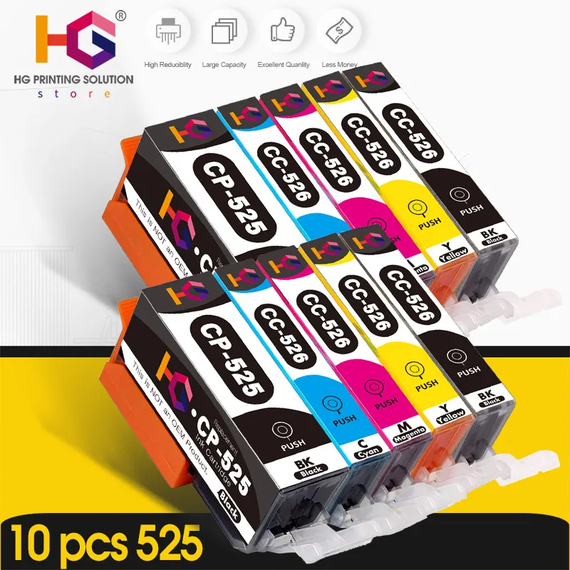 Imagem -03 - para Cartuchos de Tinta Canon Pgi525 Cli-526 Pgi-525xl Cli-526xl Mg6150 6250 5350 5150 Ix6550 5250 Ip4850 Ip4950 8150 8250 Mx885