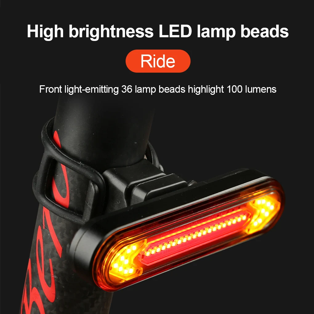 

Bike Turn Signal Light 100lm Remote Control Bicycle Taillight IPX4 Waterproof Rechargeable Bike Warning Light Cycling Accessorie