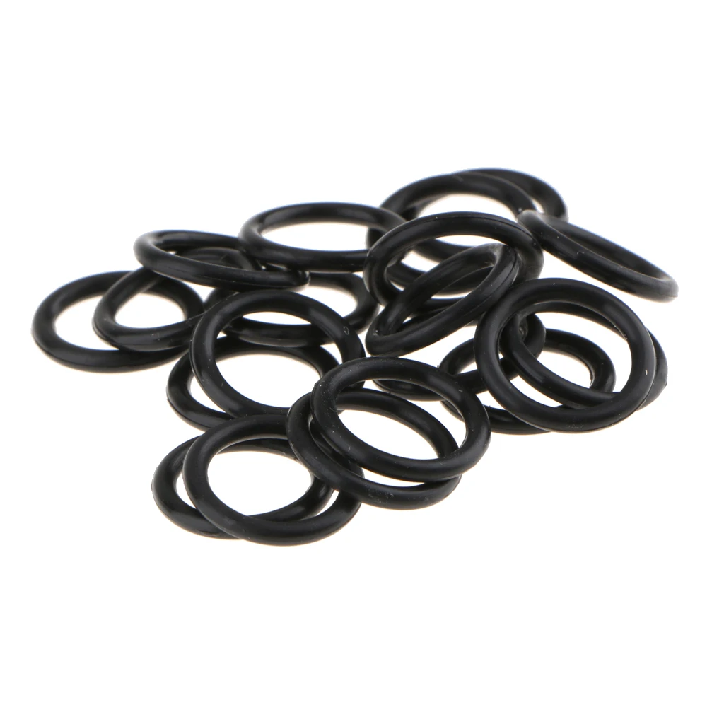 20 Pieces Motorcycle Twin Cam Oil Drain Plug O-Ring Rubber for Harley 15mm Black