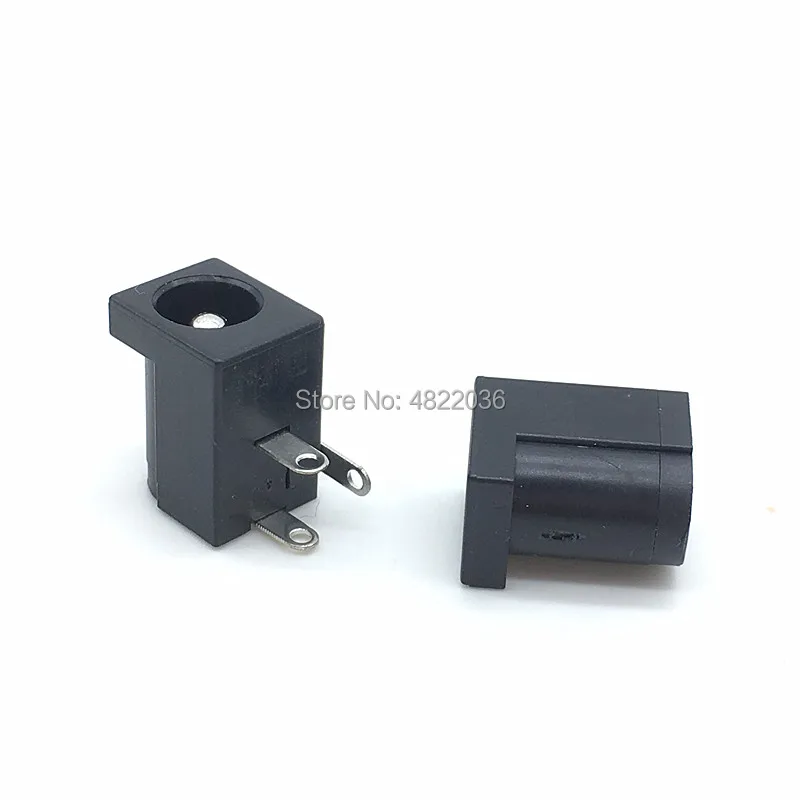 10pcs/lot DC-005 PCB Mount 5.5 x 2.1/2.5 mm Female DC Power Jack Plug Socket Connector DC005 Black 5.5*2.1/2.5MM