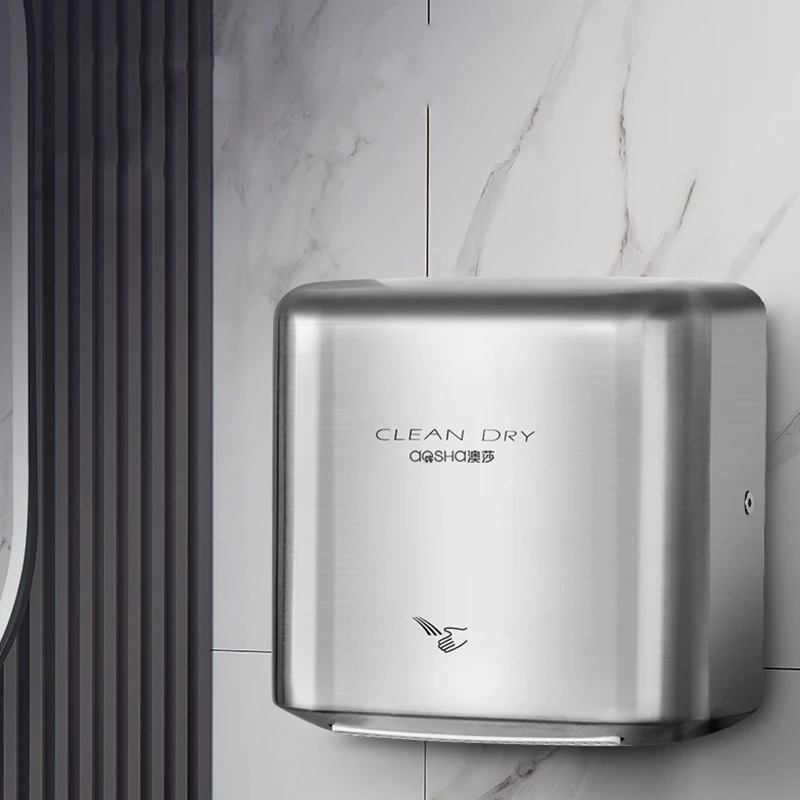 Secador de manos eléctrico con Sensor infrarrojo, secador de pelo automático, interruptor de aire caliente para baño, instalación sin golpes, teléfono móvil