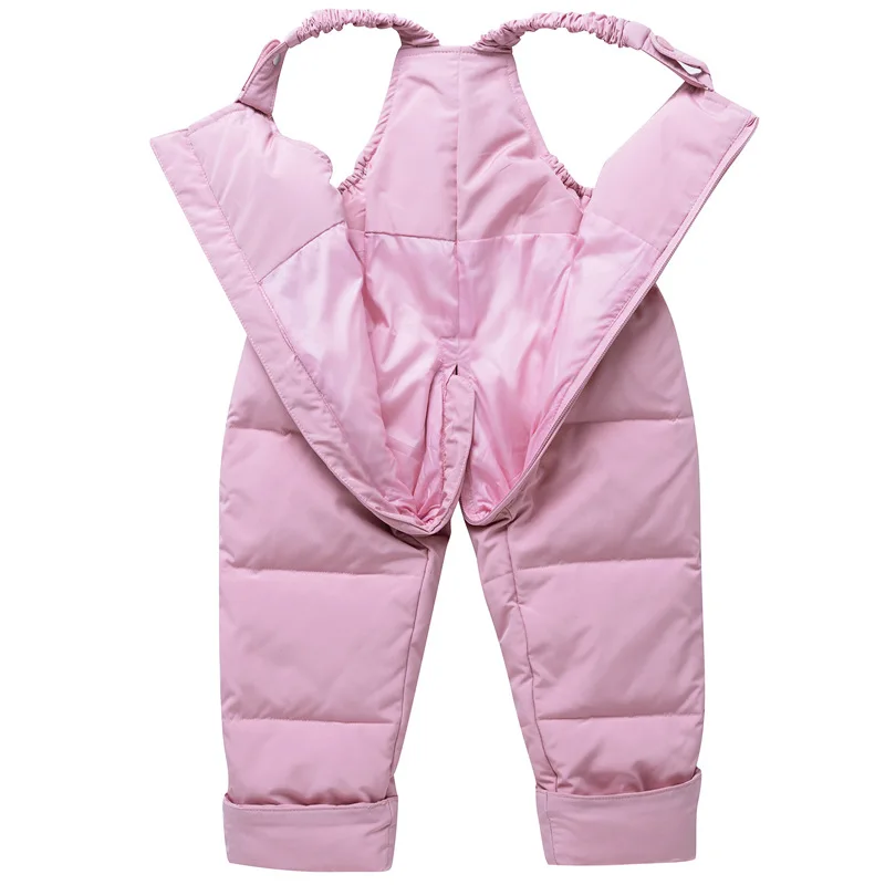 IYEAL Baby Kids Girl Clothing Sets Russia Winter Real Fur Hooded Coat + Overalls Jumpsuit Snow Children Ski Suit 1 2 3 4 Years