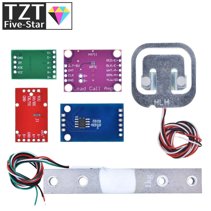 Wägezelle 1KG 5KG 10KG 20KG HX711 AD Modul Gewichtssensor Elektronische Waage Aluminiumlegierung Wägedrucksensor für Arduino – Detail 8