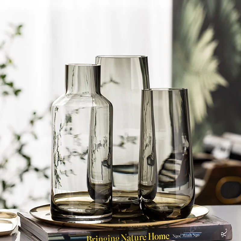 

Glass Vase Nordic Home Decor Creative Transparent Hydroponic Vase Living Room Decoration Terrarium Flower Vase Plant Bottle