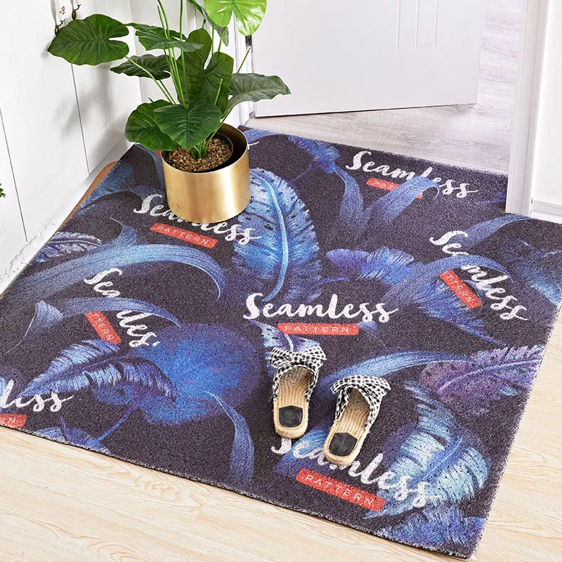 Nordic Door Mats Can Be Freely Cut For Household Use Silk Loop Doorway Entrance Outdoor Foot Doormat Living Room Decoration