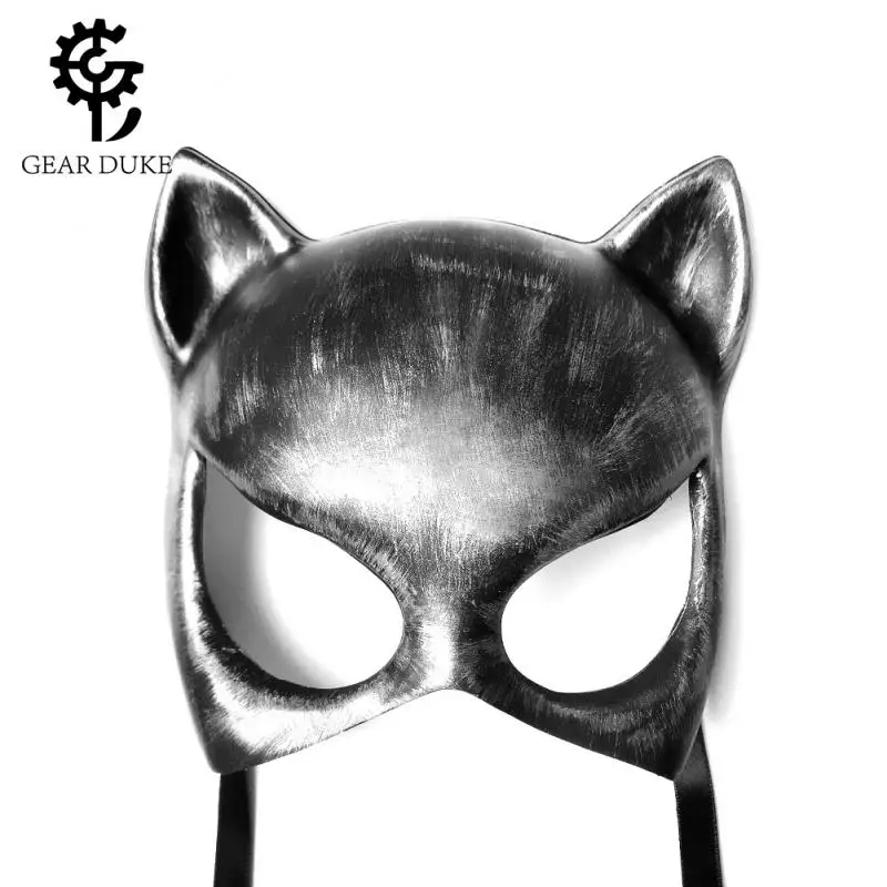 

Medieval Retro Steampunk Style Headgear Halloween Cosplay Accessories Bar Punk Role Play Easter Mask Cat Tiger Cos Half Mask