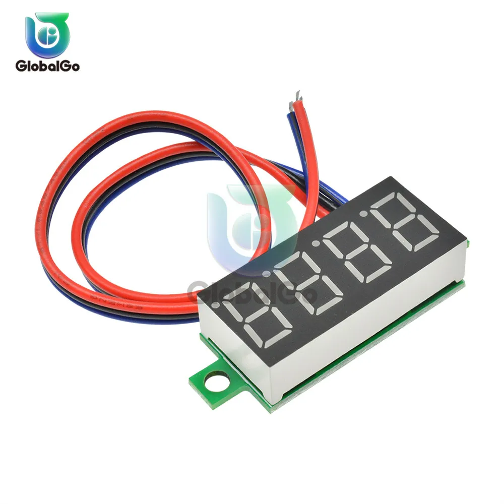 0.36 polegada mini dc led digital voltímetro 0-100v medidor de tensão carro auto motocicleta móvel power tensão tester detector ferramenta 12v