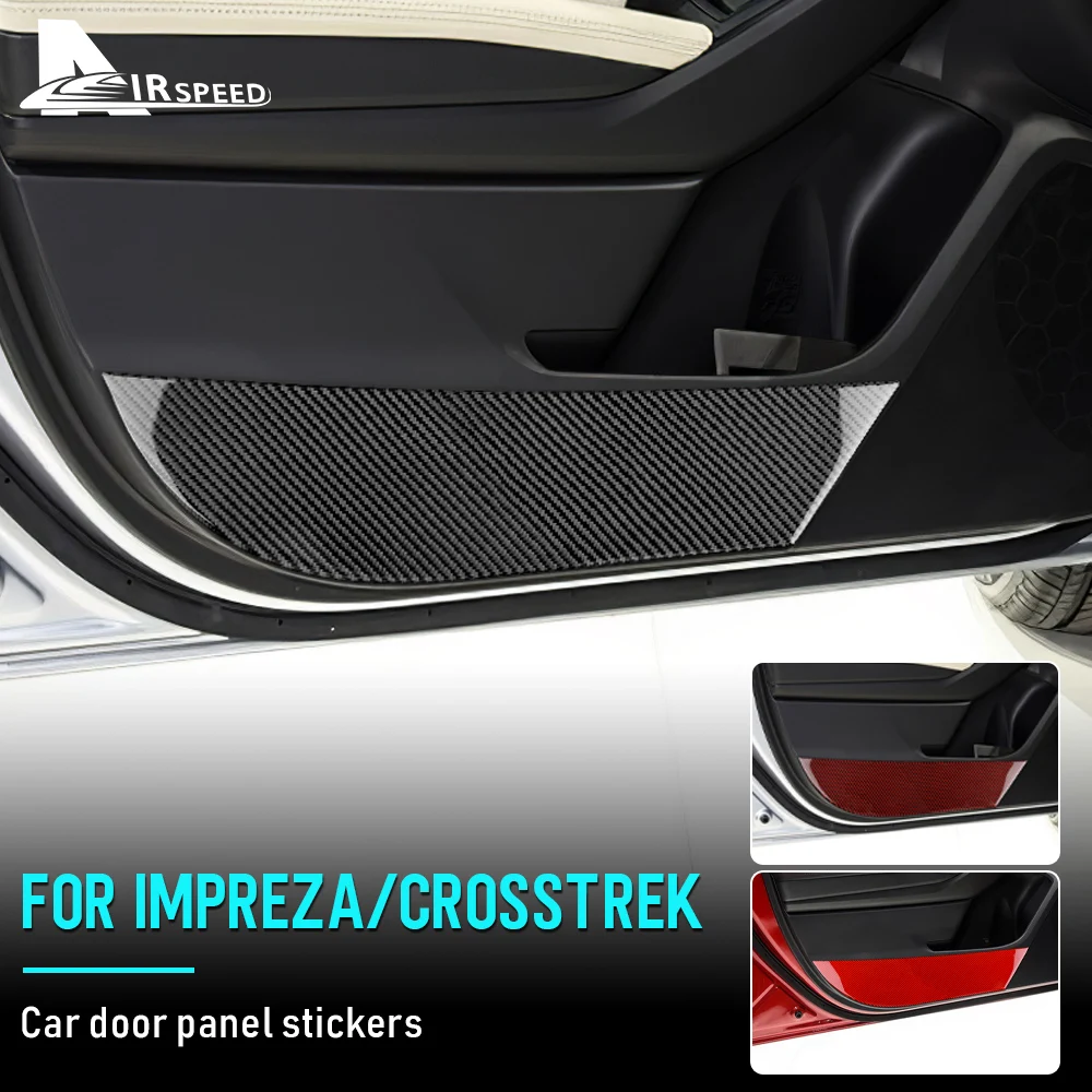 Soft Carbon Fiber Sticker For Subaru Crosstrek 2018-2023 Impreza 2017 2018 2019 2020 2021 2022 2023 Interior Trim Car Door Side