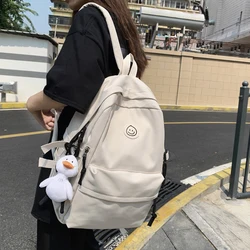 All-match Simple Women's Backpack Bag Korean Harajuku Cute Small Backpacks for Women Waterproof Nylon School Bags Ladies New