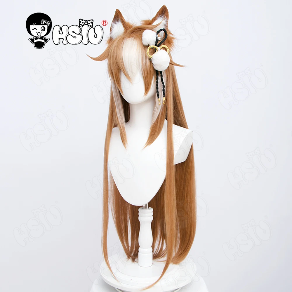 Miss Hina cosplay wig Genshin Impact Cosplay Gorou Cosplay HSIU Gradient long hair Synthetic Hair Free wig Cap Ms Hina cosplay