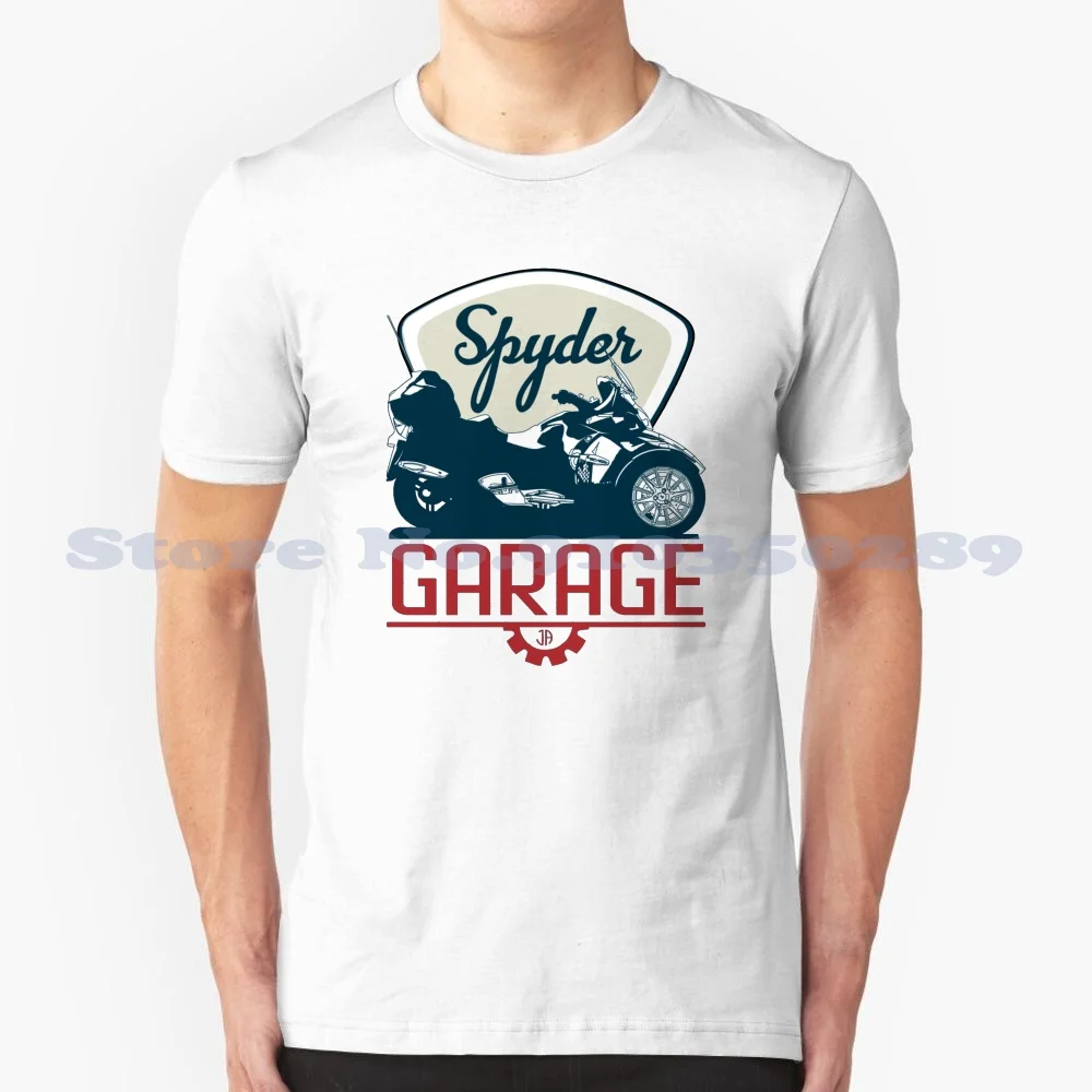 Can Am Garage Sign 100% Cotton T-Shirt Canam Can Am Garagesign Graphicdesign Coreldraw Motorcycle Bike Trike Roadster