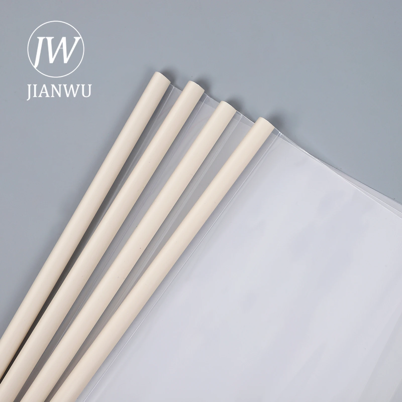 JIANWU 5pcs/set A4 morandi color folder Test paper and document rod clamp file folder Business office supplies