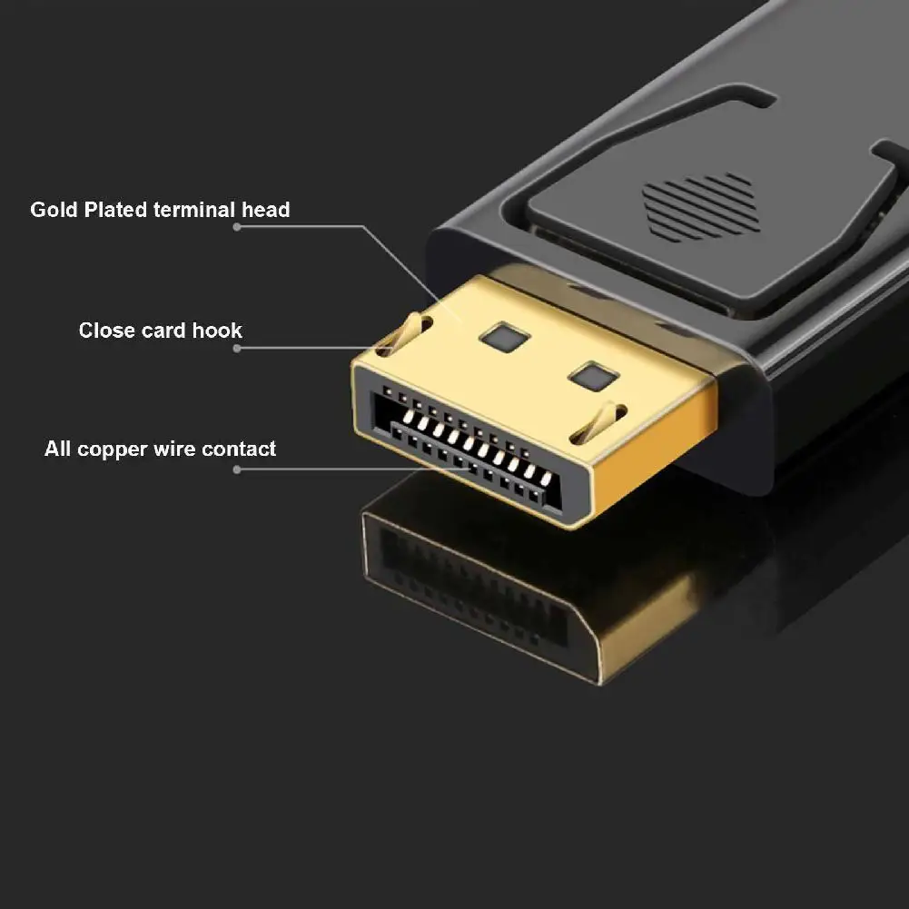 디스플레이 포트 DP 수-HDMI 호환 암 어댑터, HDTV PC용 컨버터 어댑터, HD1080P, 1 개