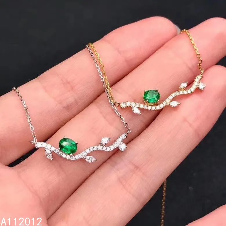 

KJJEAXCMY fine Jewelry 925 Sterling Silver Natural Emerald Girl new classic pearl Pendant Necklace Support Test Chinese style