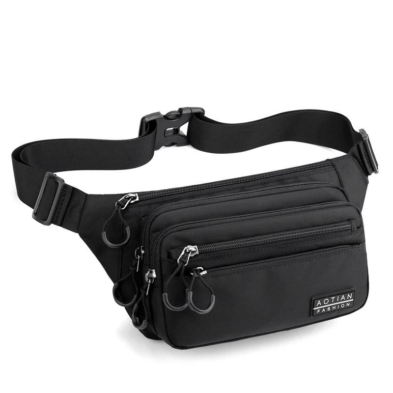 2024 AOTIAN Men\'s Waist Packs Nylon Man Sports Chest bags Travelling Male Shoulder bag Hiking Phone Money boy Crossbody Bags