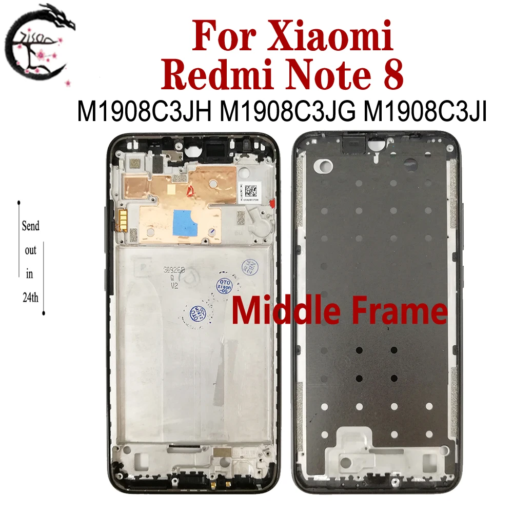 Middle Frame For Xiaomi Redmi Note 8 8T 8 Pro Frame Housing M1908C3XG M1906G7I M1908C3JH Phone Top frame Cover Replacement Parts