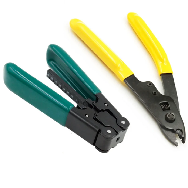 2 in 1 Fiber Optic Tool Kit Double Hole Pliers Stripper and Fiber Optic Stripper CFS-2