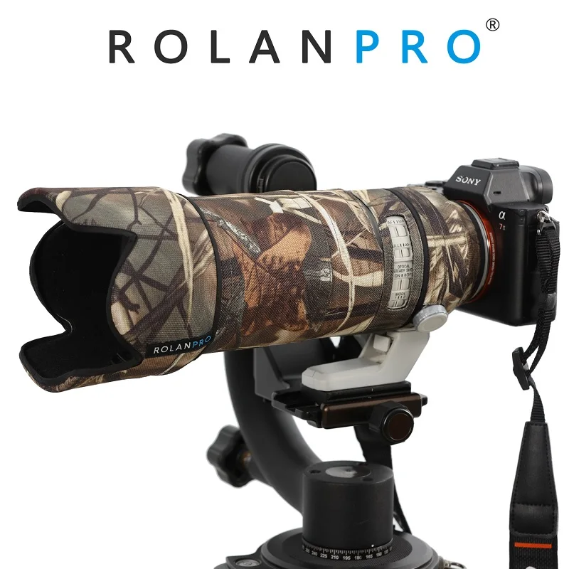 ROLANPRO Waterproof Camouflage Lens Coat for Sony FE 70-200mm f/2.8 GM OSS Lens Case Sony SEL70200 SLR Cover Sleeve Foto Bag