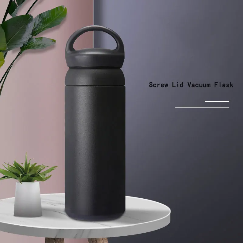 New Student Thermos Flask Harajuku Style Men And Women Trend Anti-Scalding Water Cup Portable 304 Stainless Steel Vacuum Bottle