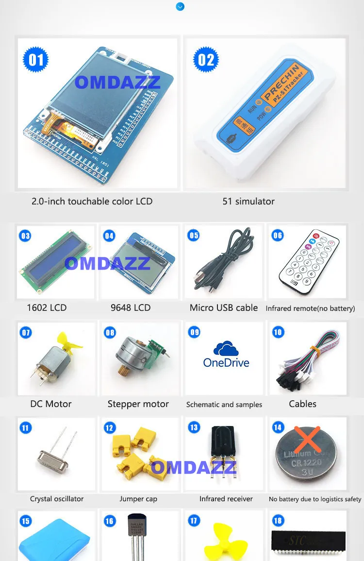 51 MCU Development Board STC89C52 + STC8A8K Dual Core AVR Learning Board + Touchable Color LCD + Motor + AD DA + 51 Simulator