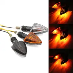 Pair Carbon Arrow Motorbike Motorcycle Turn Signal Indicators Light Bulb Amber