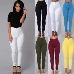 Mode Multi Femmes Basique Plus Taille Crayon S-3XL commandé Look Décontracté Denim Skinny Jeans Pantalon Taille Haute fjl