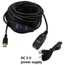 30M USB Extention Cable 25M DC 5V Power Supply Repeater Cable Data Sync Cord For Smart Tv Box Laptop PC Xbox One SSD Playstation