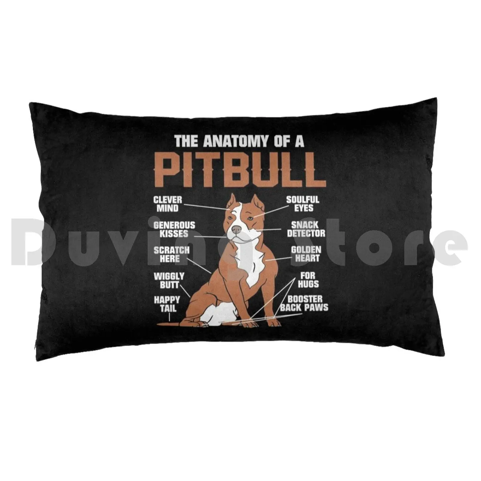 The Anatomy Of A Pitbull Pitbull Dog Lover Funny Dog Shirtpillow Case The Anatomy Of A Pitbull