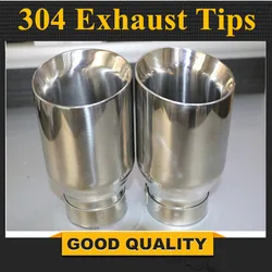 High-quality:Inlet 63mm to Outlet 89mm stainless steel universal Exhaust Tip, Escape car exhaust tip 1 piece