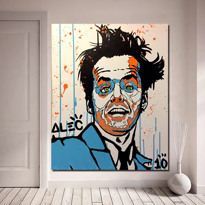 Alec Monopoly Skyler Grey Street Art Canvas Painting Print Living Room Home Decor Modern Wall Art Oil Painting Poster Pictures